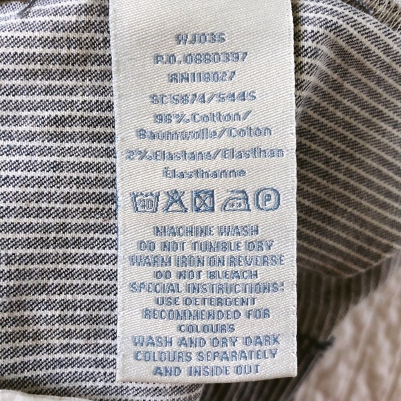 Boden blue and white ticking stripe chino shorts - Picture 6 of 8